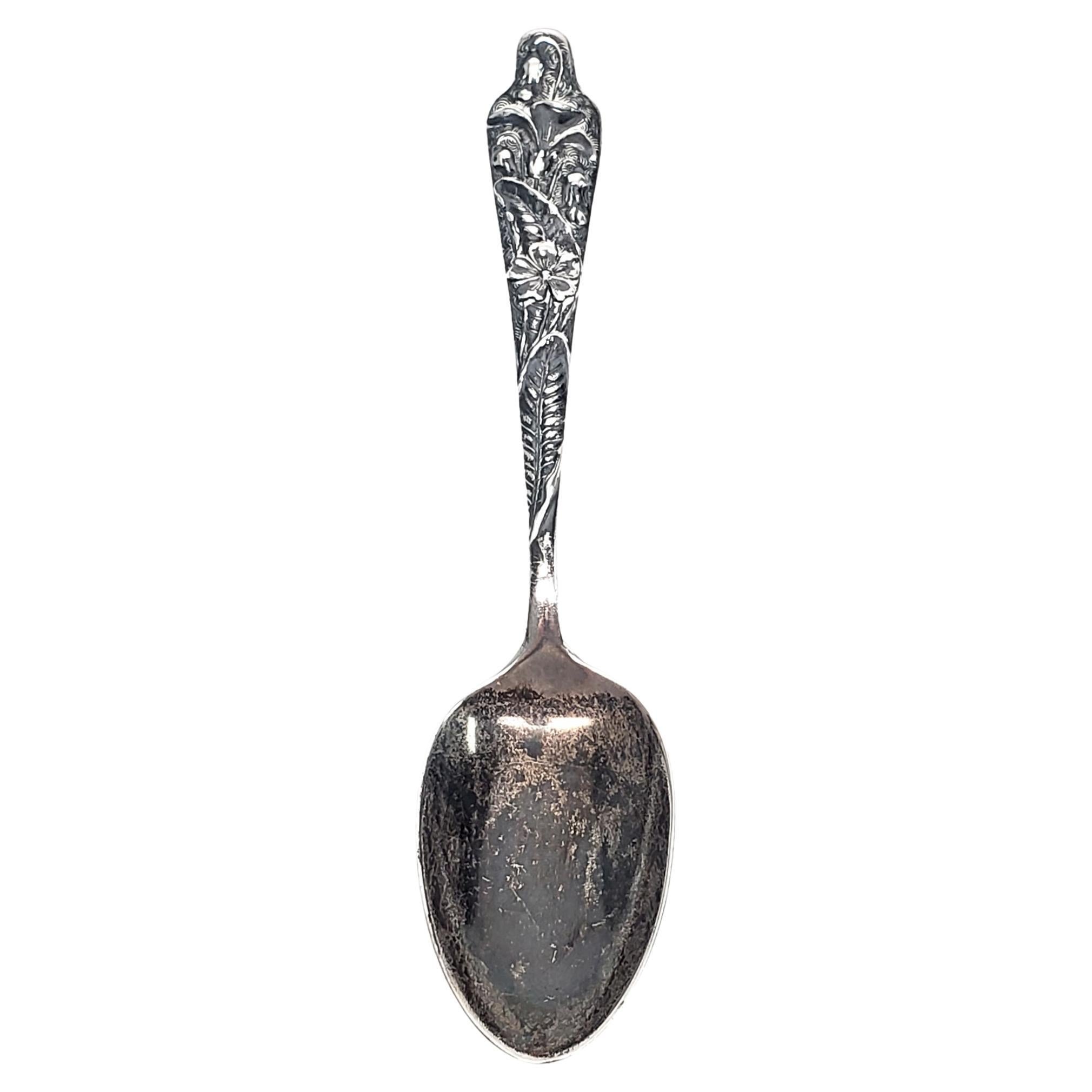 Antique George W Shiebler Sterling Silver Flora #1 Primrose Teaspoon #6935