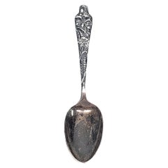 Antiguo George W Shiebler Cucharilla de plata de ley Flora nº 1 Primrose #6935