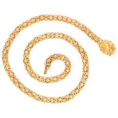 georgian star Antique Georgian 15 Karat Gold Star-Link Chain Necklace