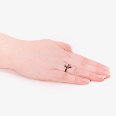 Antique Georgian 1771 22K Yellow Gold Black Enamel Amethyst Hairwork Urn Ring