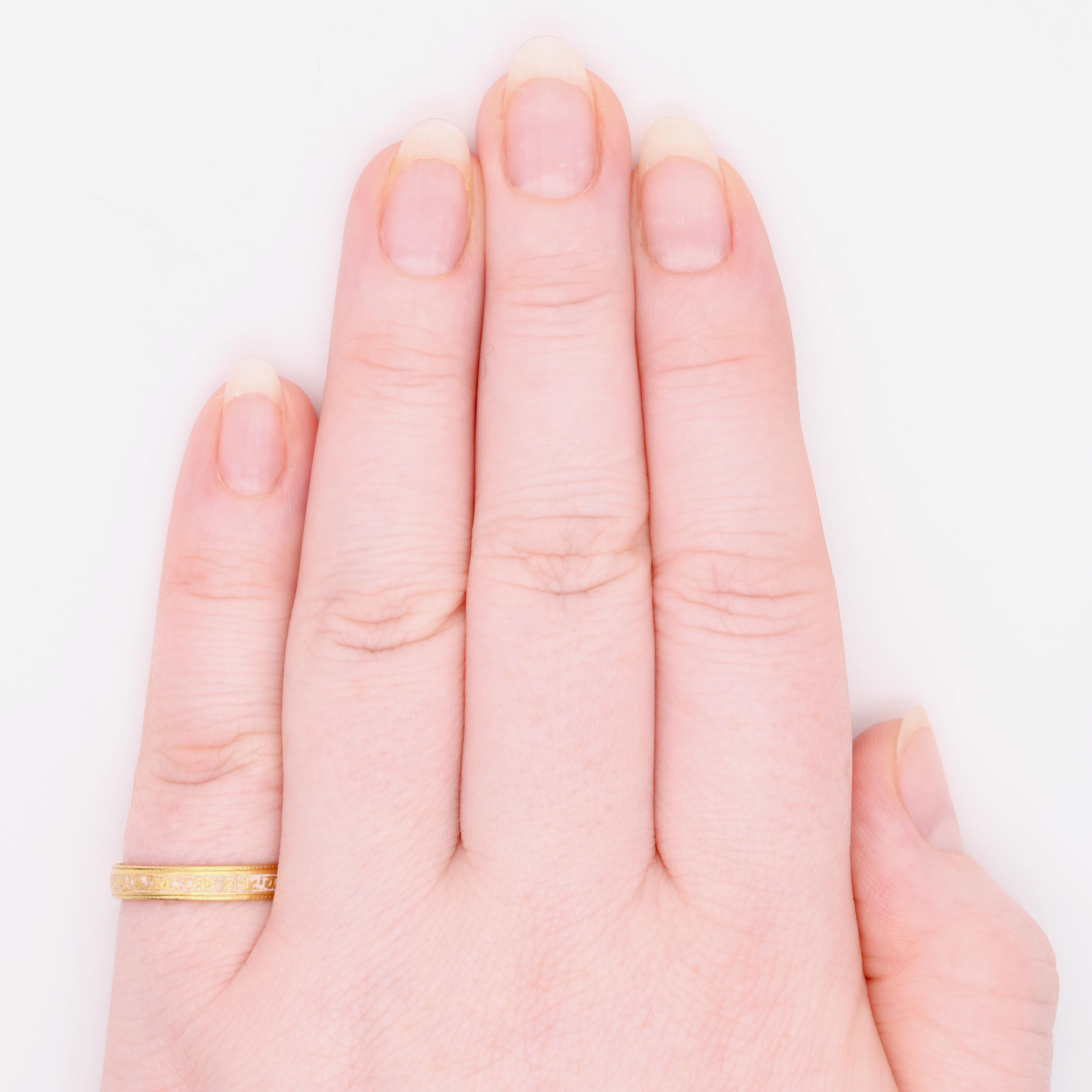 Antique Georgian 1789 22K Yellow Gold White Enamel Mourning Ring For Sale 6