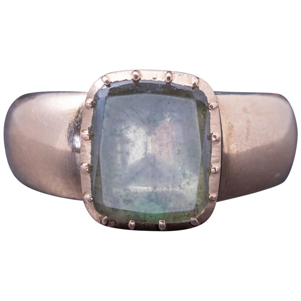 Antique Georgian 18 Carat Gold Rock Crystal, circa 1780 Ring