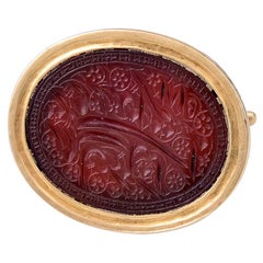 Antique Georgian 18 Karat Gold and Carnelian Intaglio Fob Seal