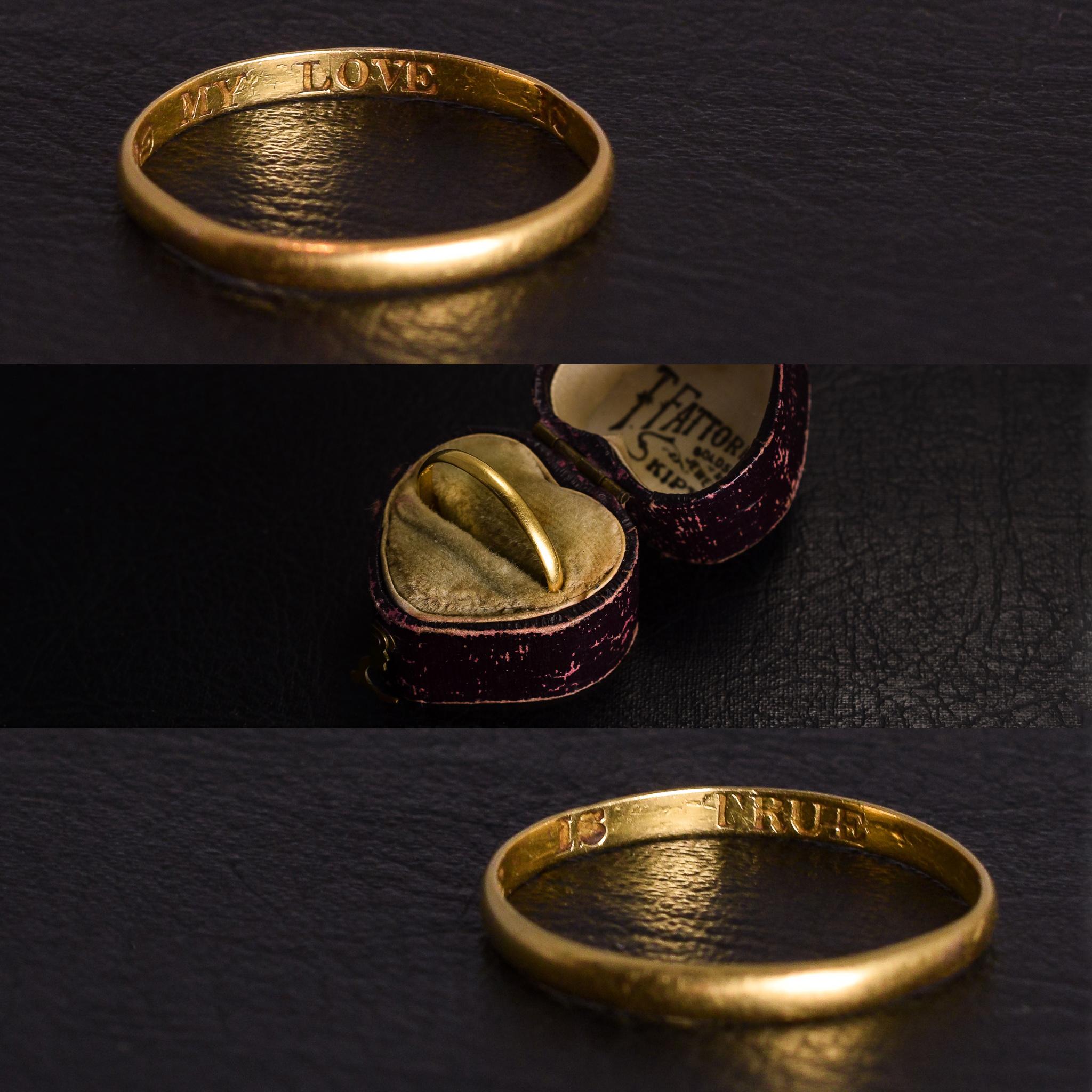 Antique Georgian 18 Karat Gold Posy Ring 