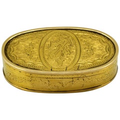 Antike georgianische Schnupftabakdose aus 18 Karat Gelbgold, London, 1776