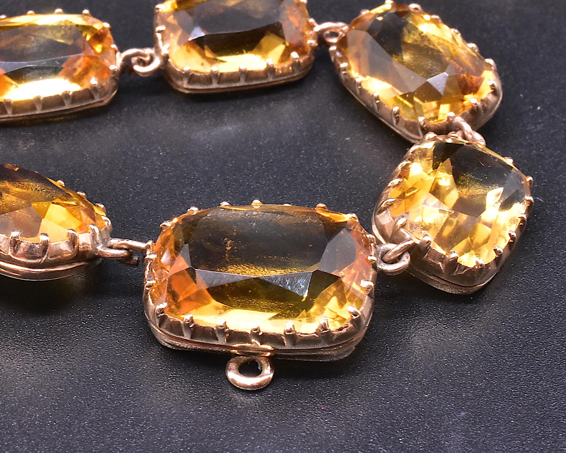 antique citrine earrings