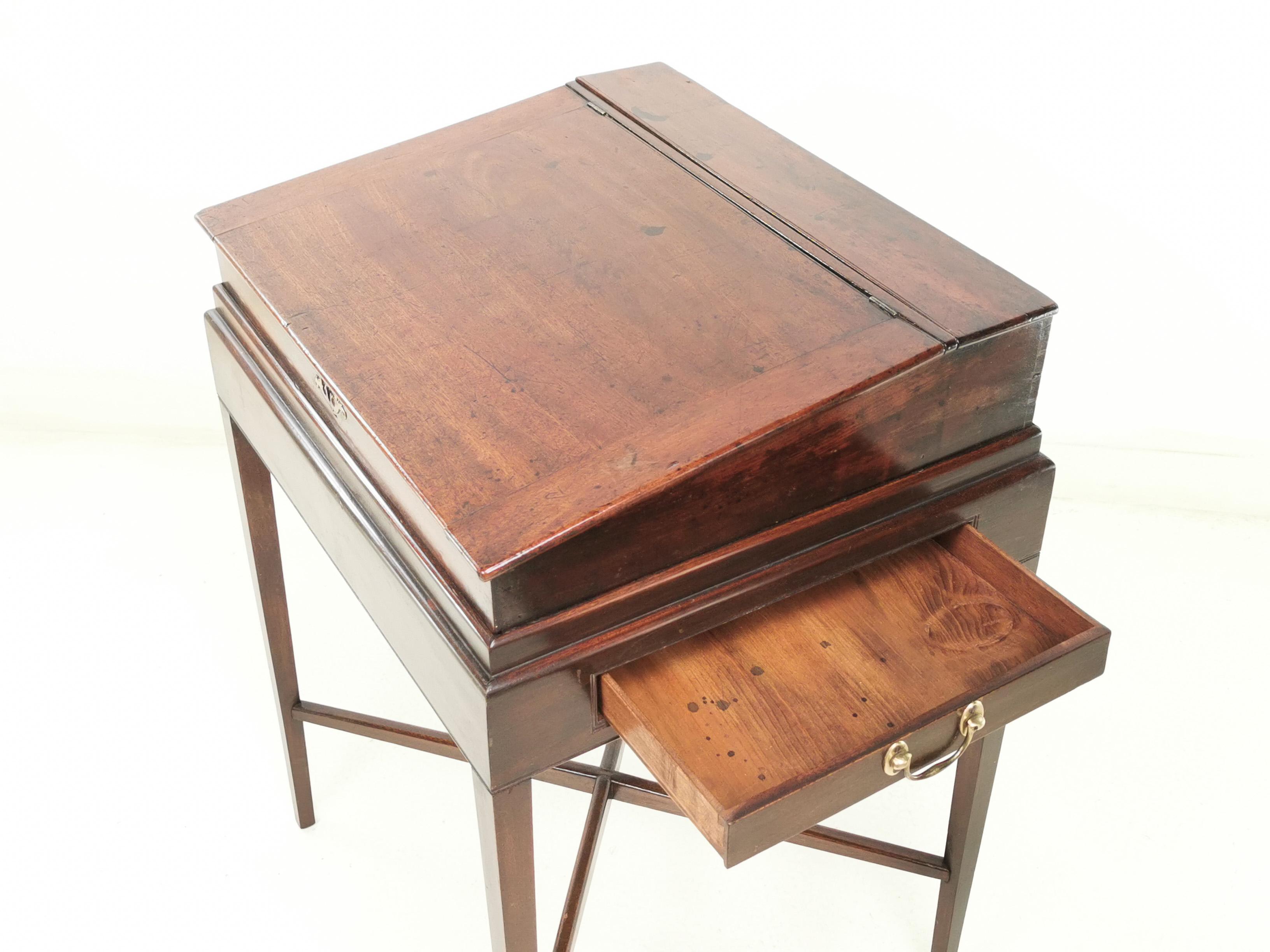 British Antique Georgian 18th Century Clerks Writing Desk