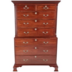 Used Georgian 18th Century Mahogany Chest on Chest/Tallboy