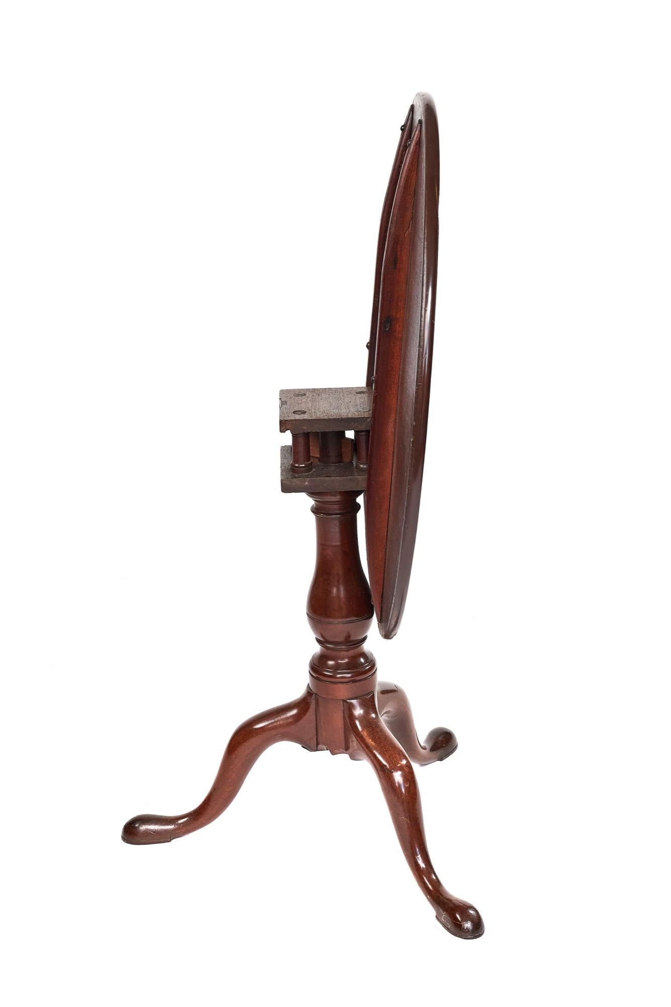 Antique Georgian 18th Century Mahogany Tripod Table In Excellent Condition In Suffolk, GB