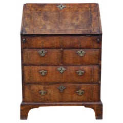 Antique Georgian 18th Century Walnut Bureau Desk Writing Table Exquisite