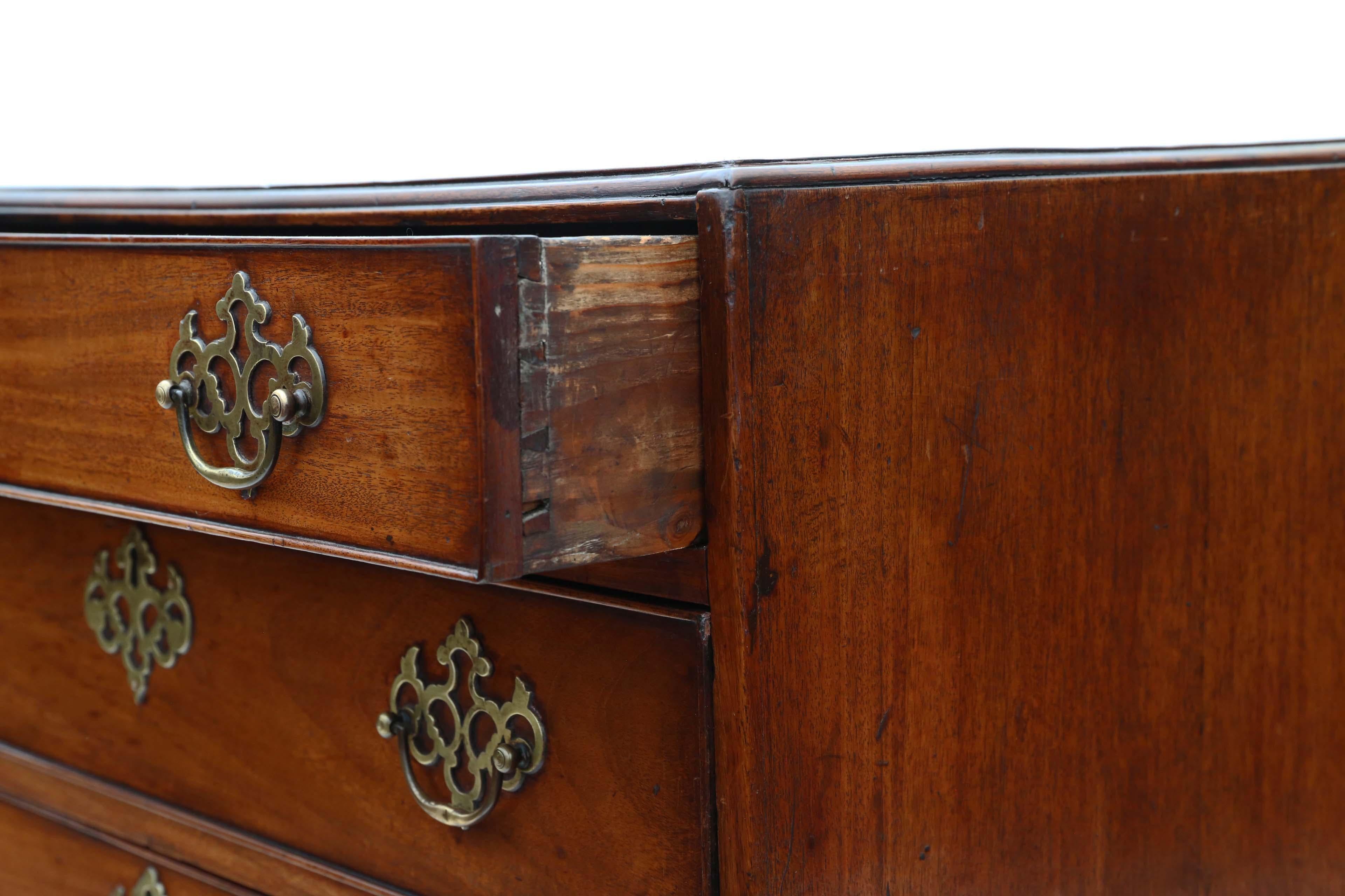 Early 19th Century Antique Georgian 19th Century Mahogany Chest of Drawers C1800 Caddy Top