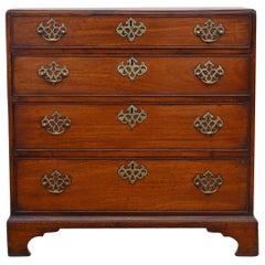 Antique Georgian 19th Century Mahogany Chest of Drawers C1800 Caddy Top