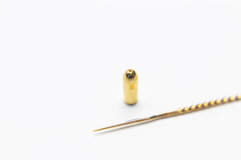 Antique Georgian 9 Karat Gold Momento Mori Skull Mourning Stick Pin For ...