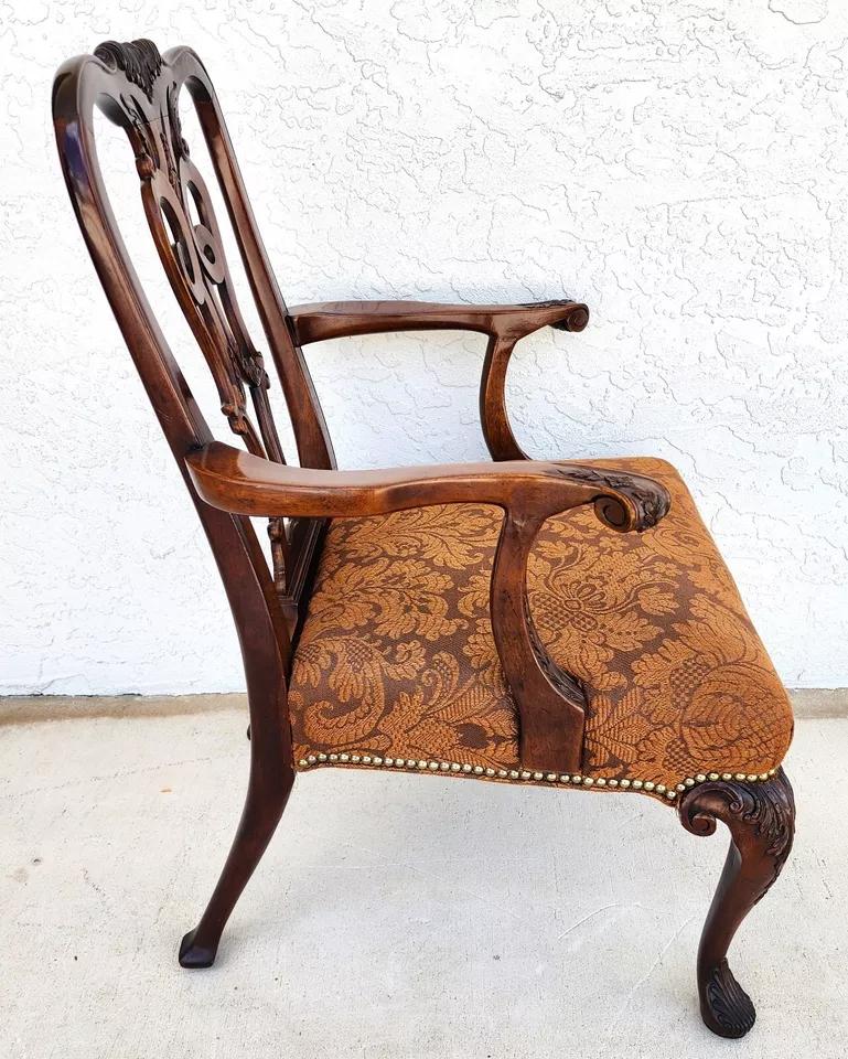 Ancienne chaise de bureau d'appoint géorgienne en acajou en vente 1