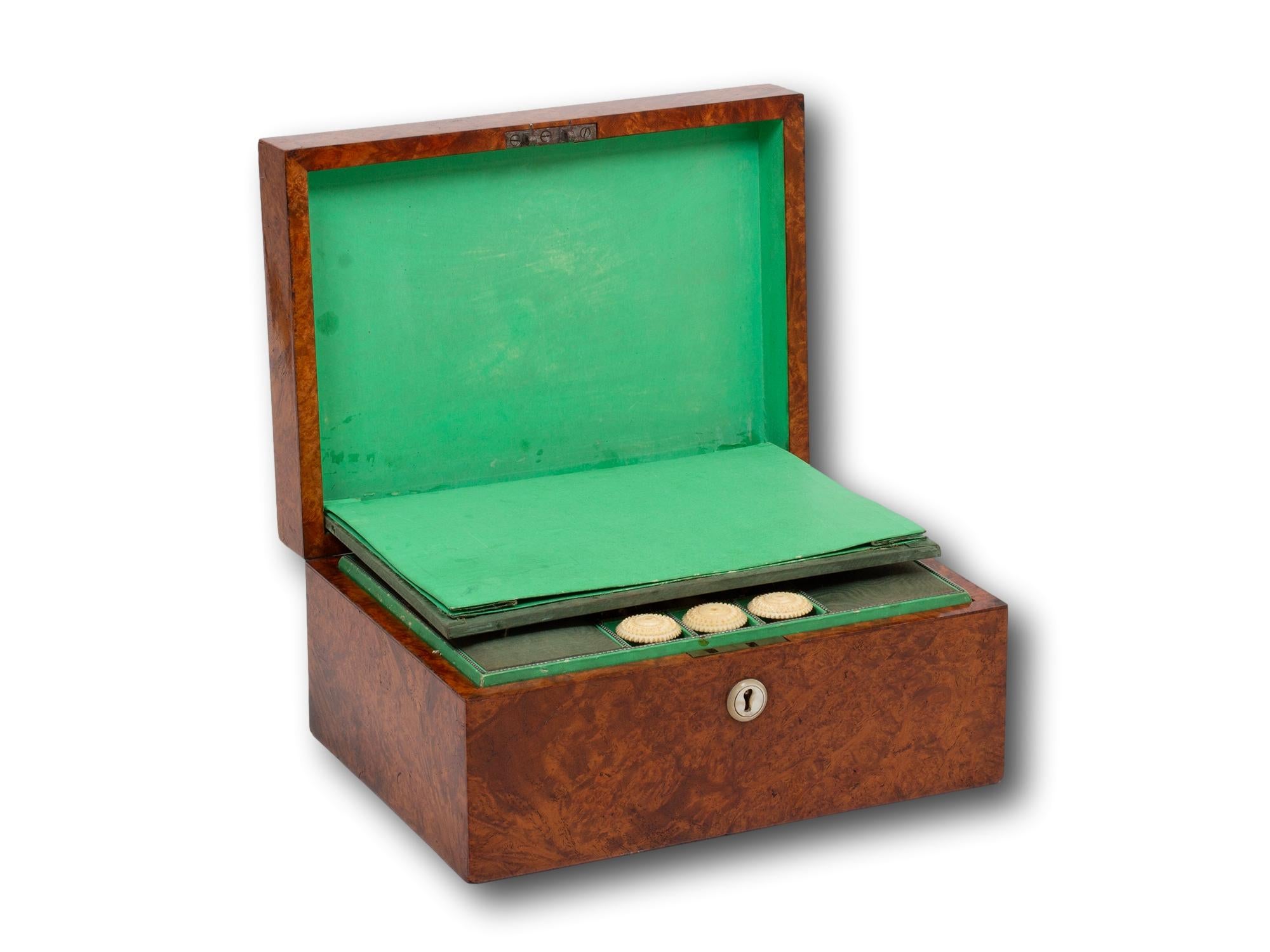 Antique Georgian Amboyna Sewing Box For Sale 4