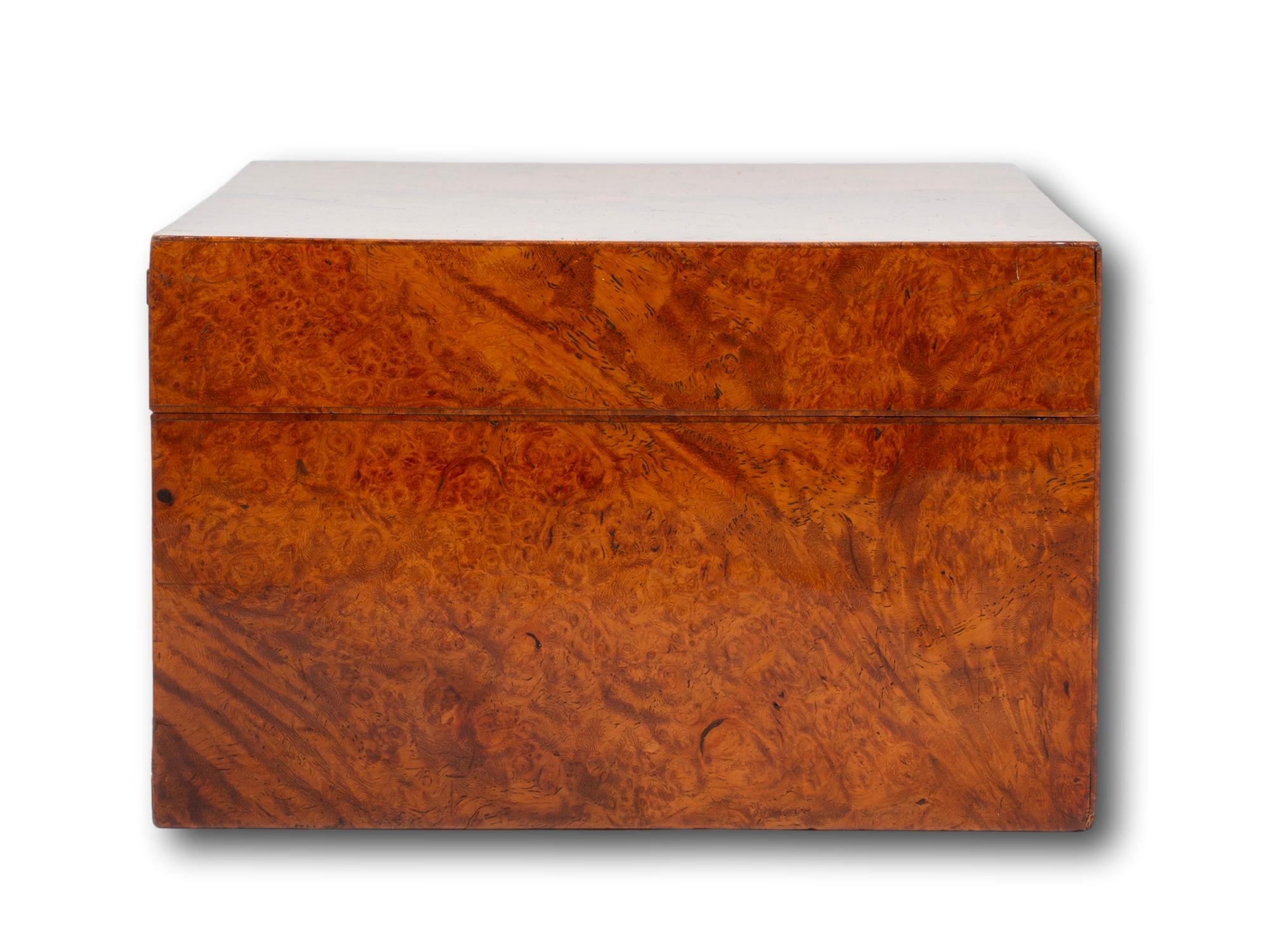19th Century Antique Georgian Amboyna Sewing Box For Sale