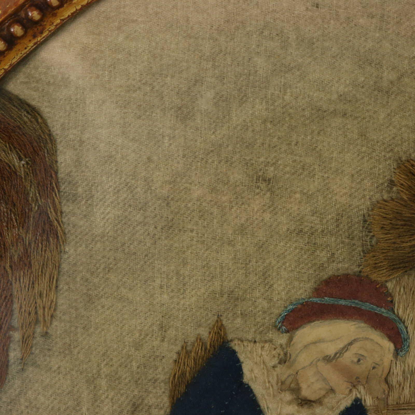 Broderie d'applique géorgienne ancienne d'une scène champêtre en vente 6