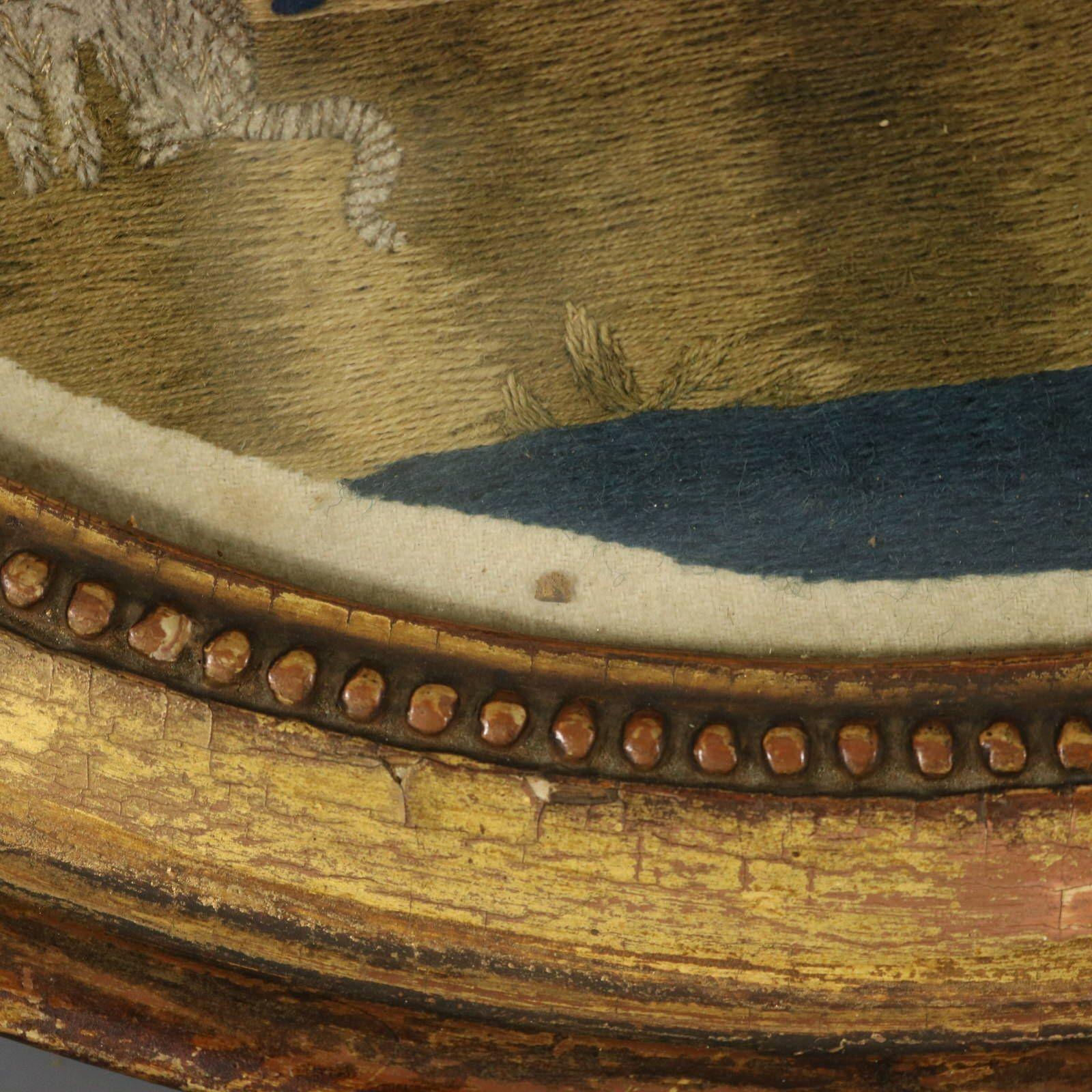 Broderie d'applique géorgienne ancienne d'une scène champêtre en vente 12