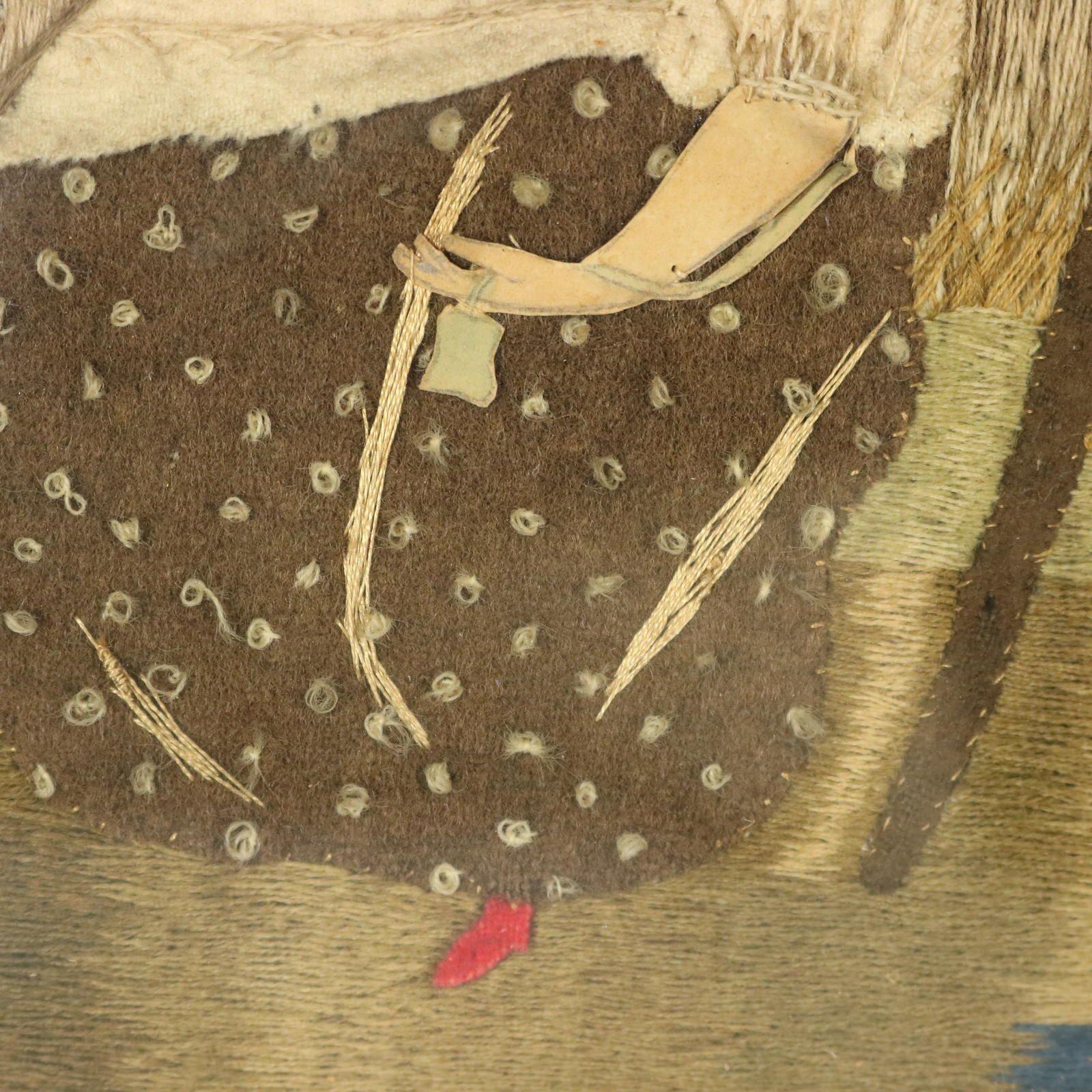 Broderie d'applique géorgienne ancienne d'une scène champêtre en vente 3