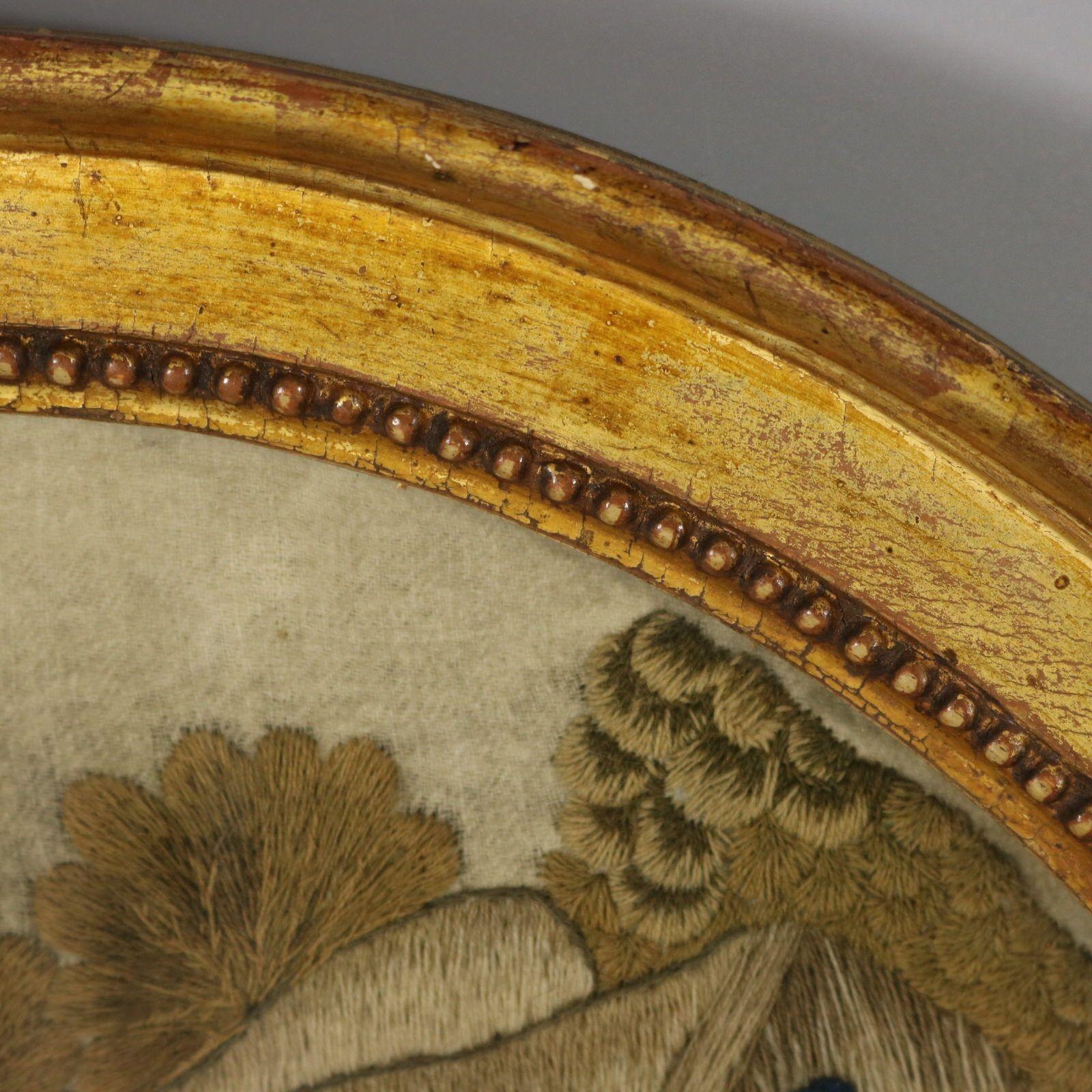 Broderie d'applique géorgienne ancienne d'une scène champêtre en vente 4