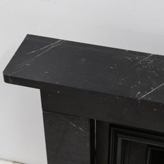Antique Georgian Belgian Black Marble Fire Surround & Insert