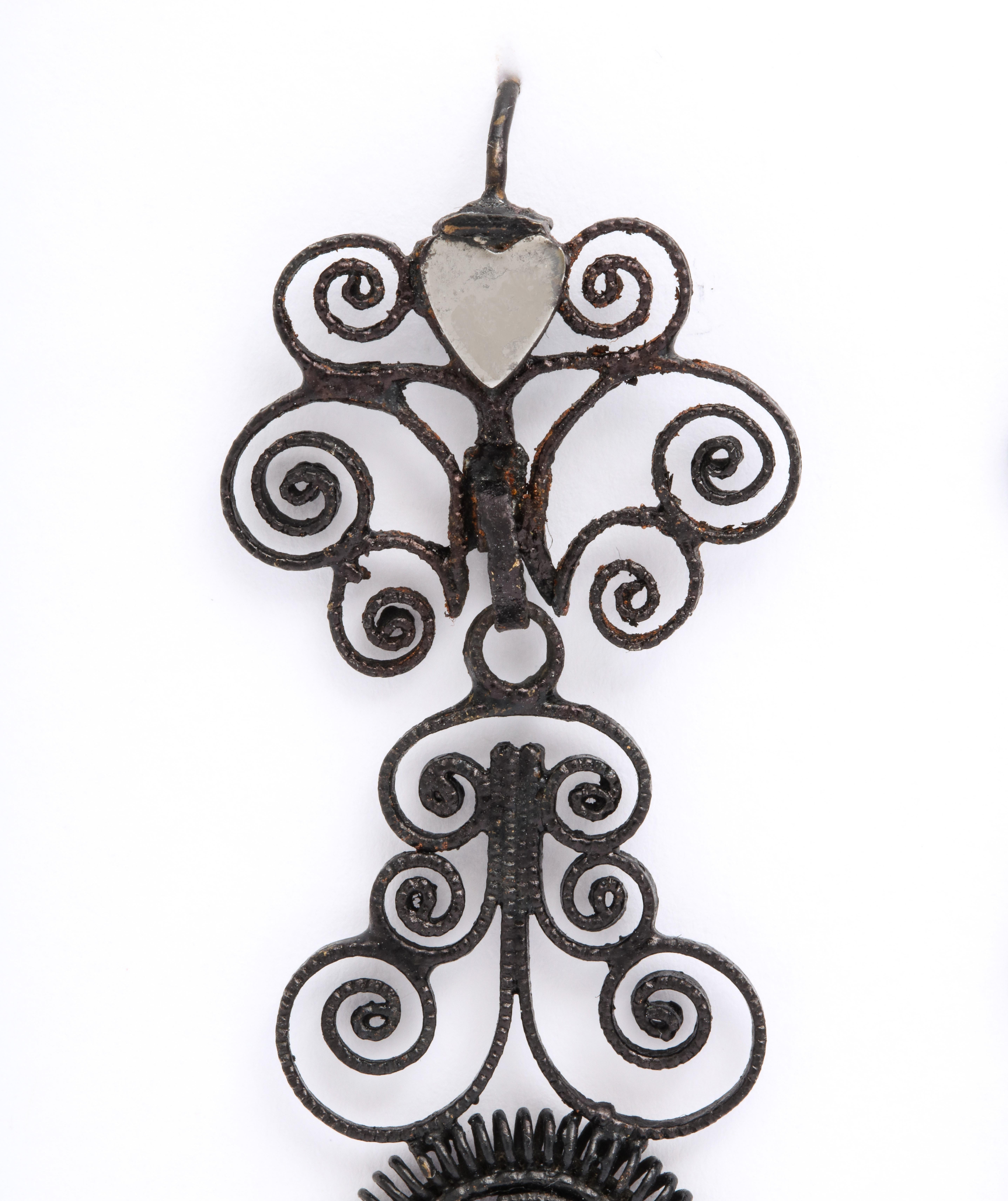 Antique Georgian Berlin Iron Chandelier Earrings For Sale 2