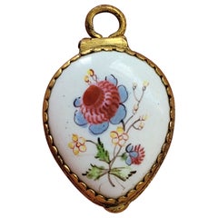 Antique Georgian Bilston Battersea Heart locket pendant