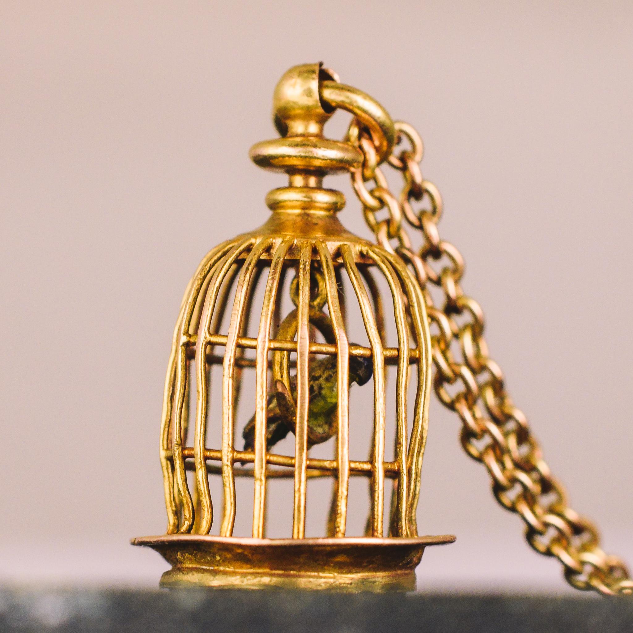 Antique Georgian Bird Cage Seal Pendant In Good Condition In Sale, Cheshire
