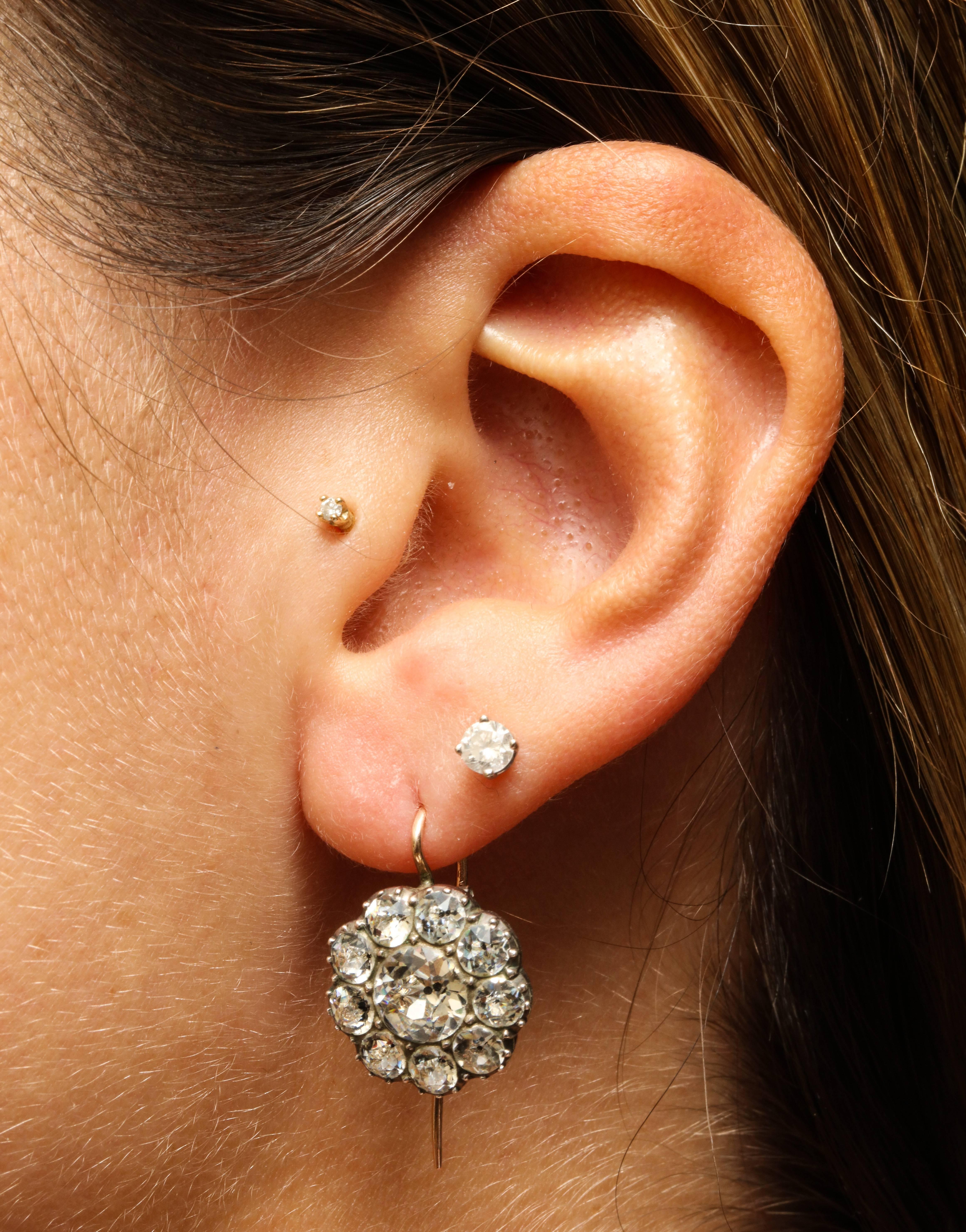 pasting earrings