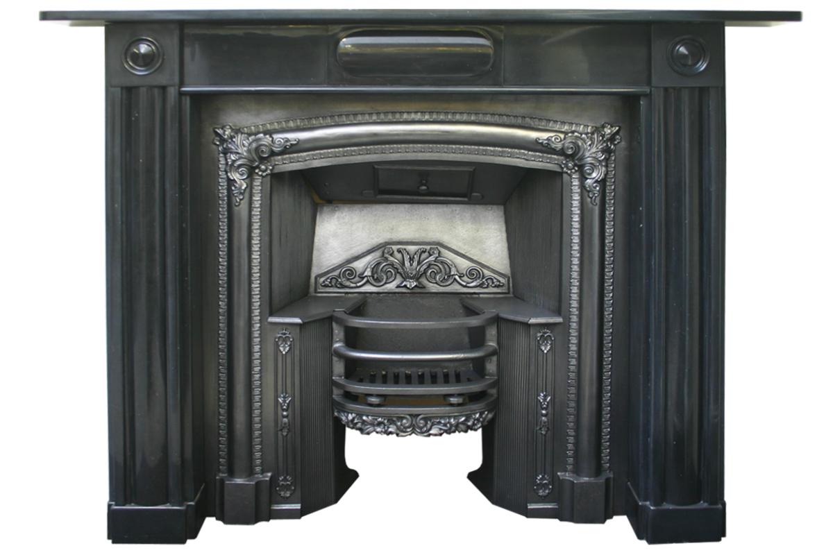 George III Antique Georgian Black Marble Fireplace Surround