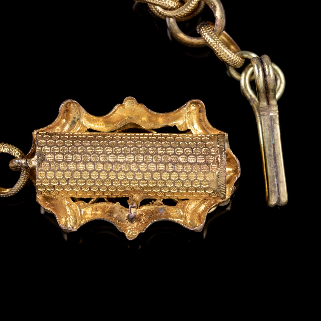 Women's Antique Georgian Bracelet Amethyst Pinchbeck, circa 1800 For Sale