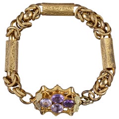 Antique Georgian Bracelet Amethyst Pinchbeck, circa 1800