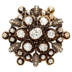 Antique Georgian Brooch with Diamonds