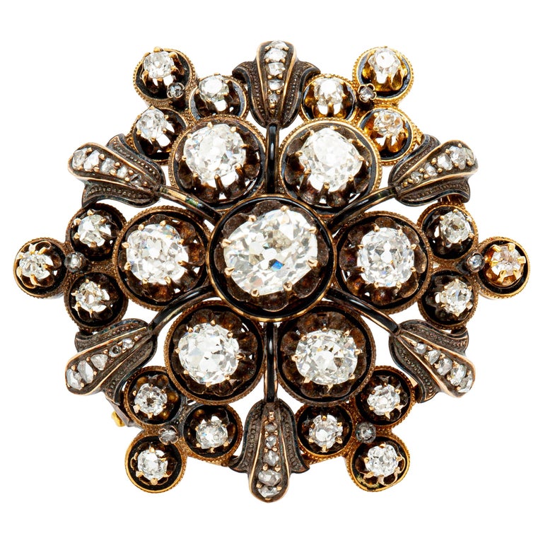 Antique Brooch with Diamonds at 1stDibs