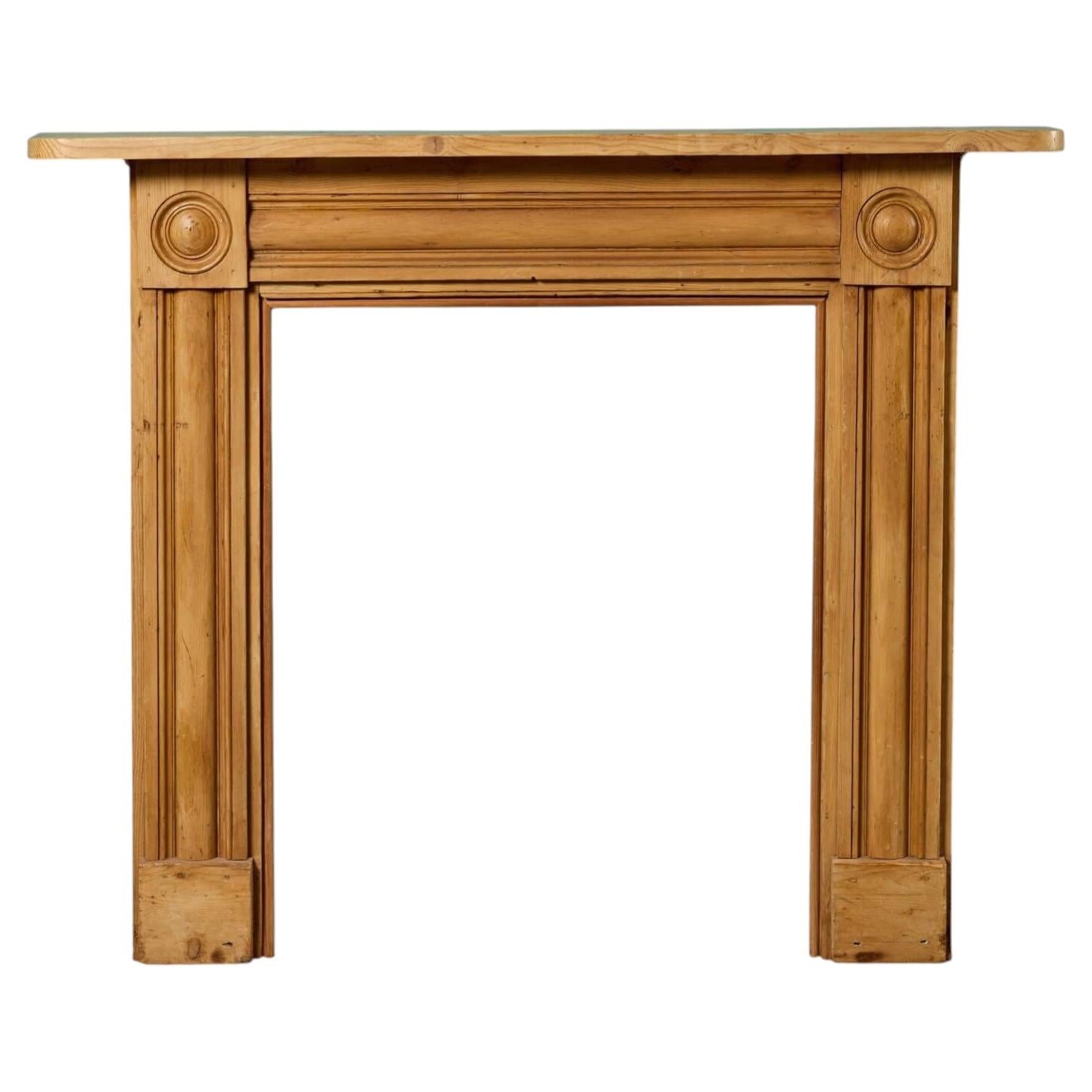 Antique Georgian Bullseye Pine Fire Mantel
