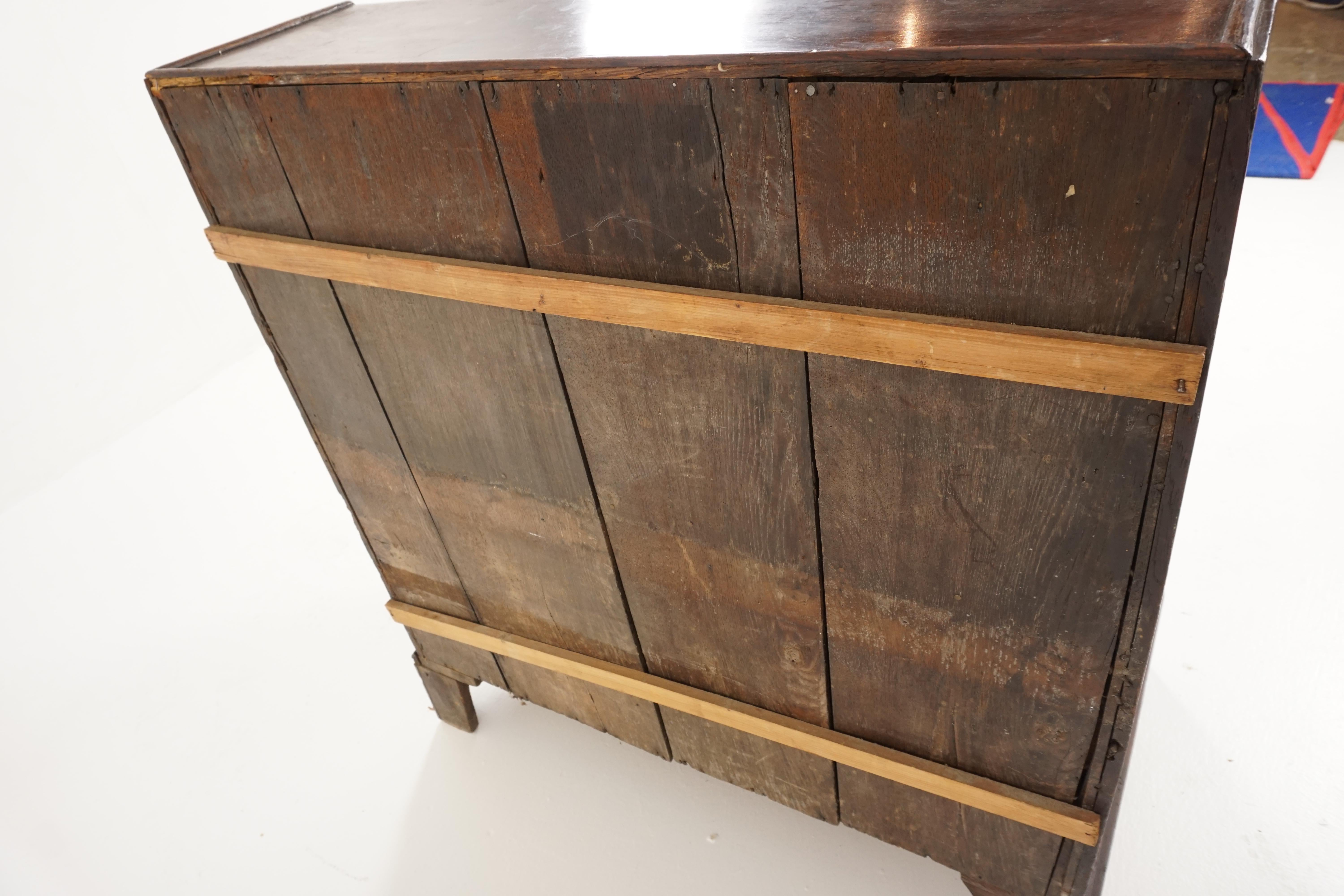 Antique Georgian Bureau, Oak Desk, Writing Table, Scotland 1800, H163 For Sale 4