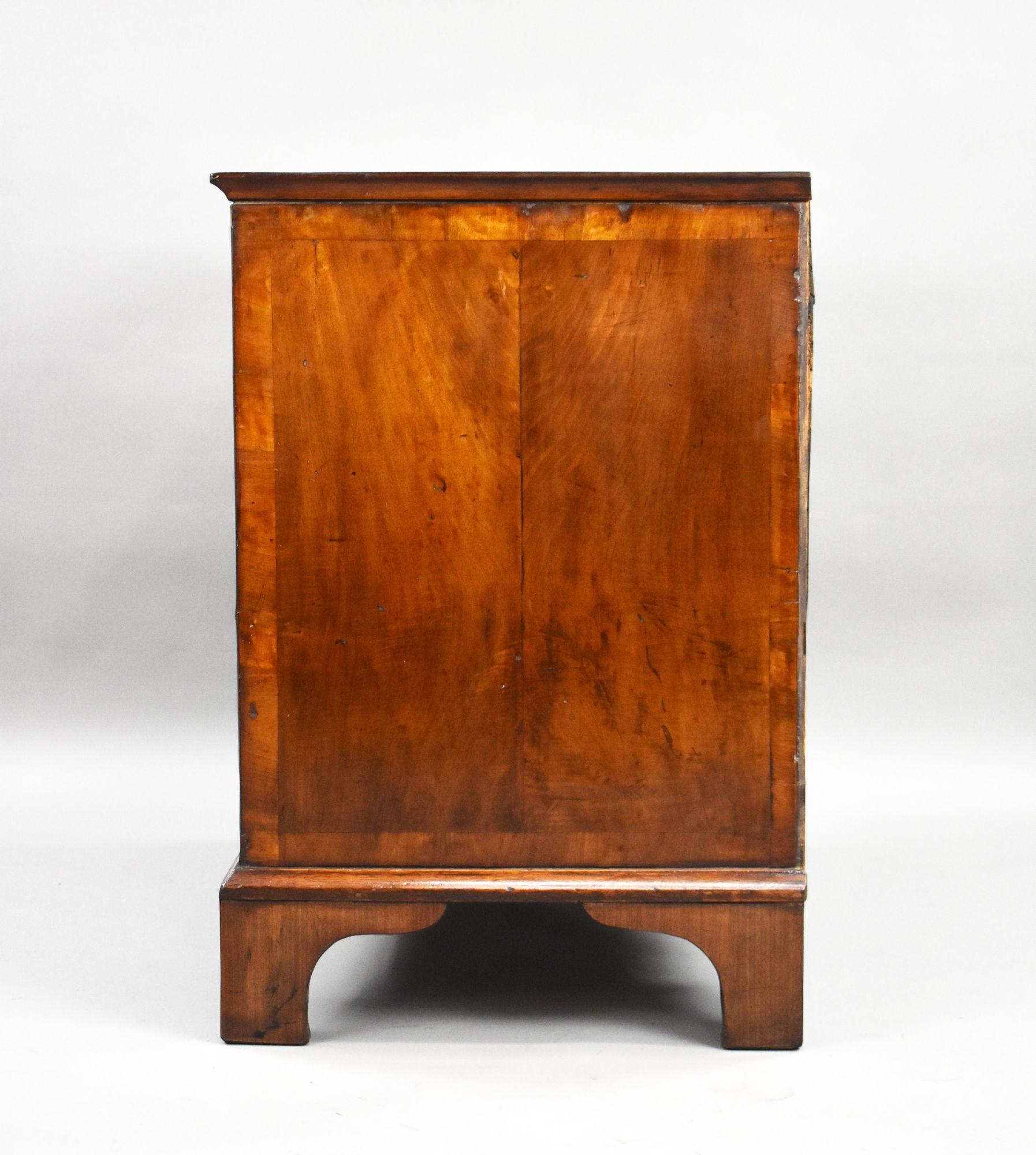 18th Century and Earlier Antique Georgian Burr Walnut Chest of Drawers For Sale