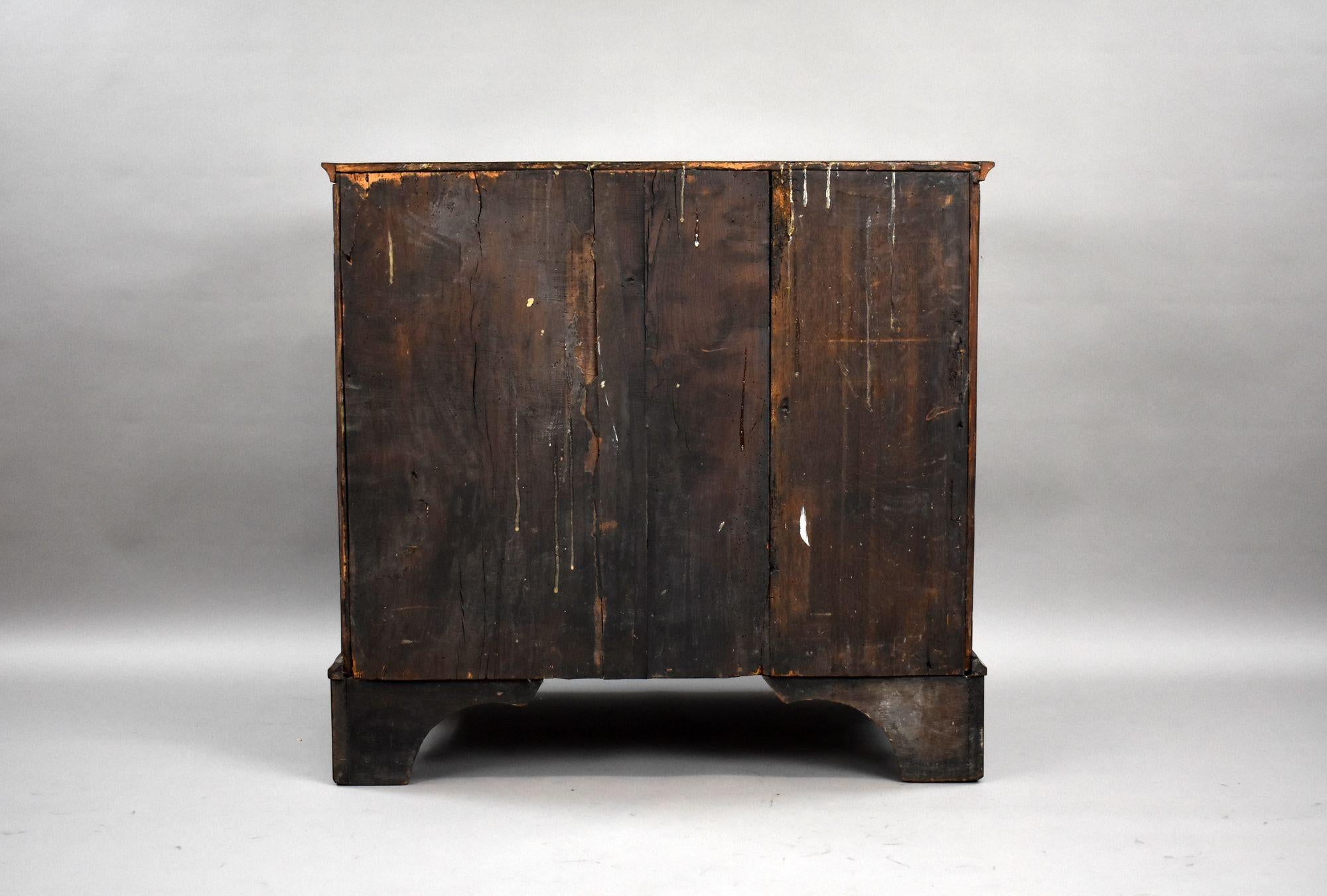 Antique Georgian Burr Walnut Chest of Drawers For Sale 1