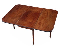 Antique Georgian c.1800 Early 19th Century Mahogany Drop-Leaf Gateleg Table
