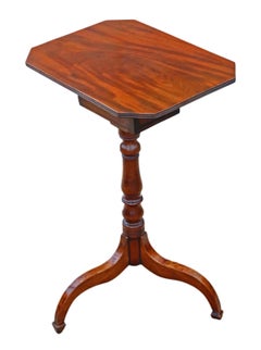 Ancienne table à vin à plateau basculant en acajou de l'époque géorgienne C1800 avec tiroir