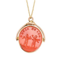 Antique Georgian Carnelian Intaglio Spinner Fob