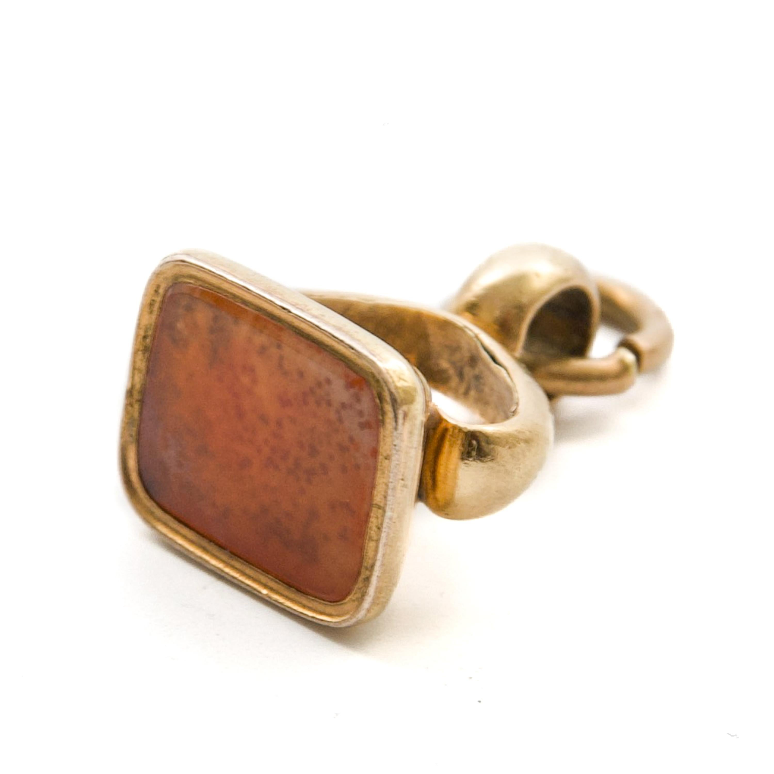 Antique Georgian Carnelian Small Fob Pendant For Sale 3