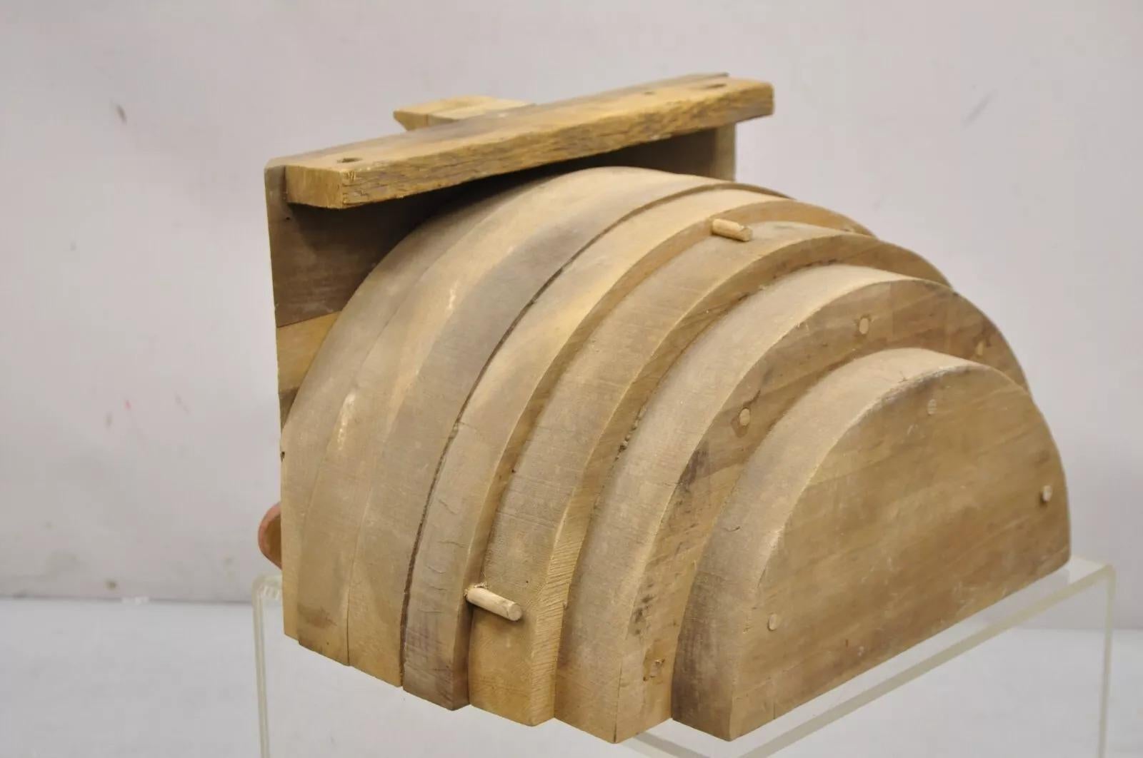 Unknown Antique Georgian Carved Wood Clam Shell Pediment Salvage Architectural Element For Sale