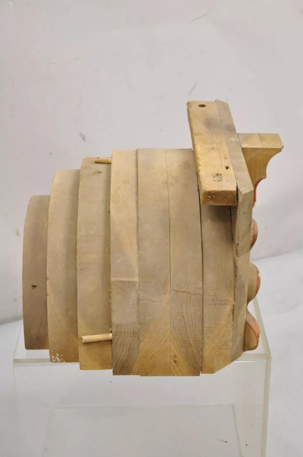 Antique Georgian Carved Wood Clam Shell Pediment Salvage Architectural Element For Sale 4