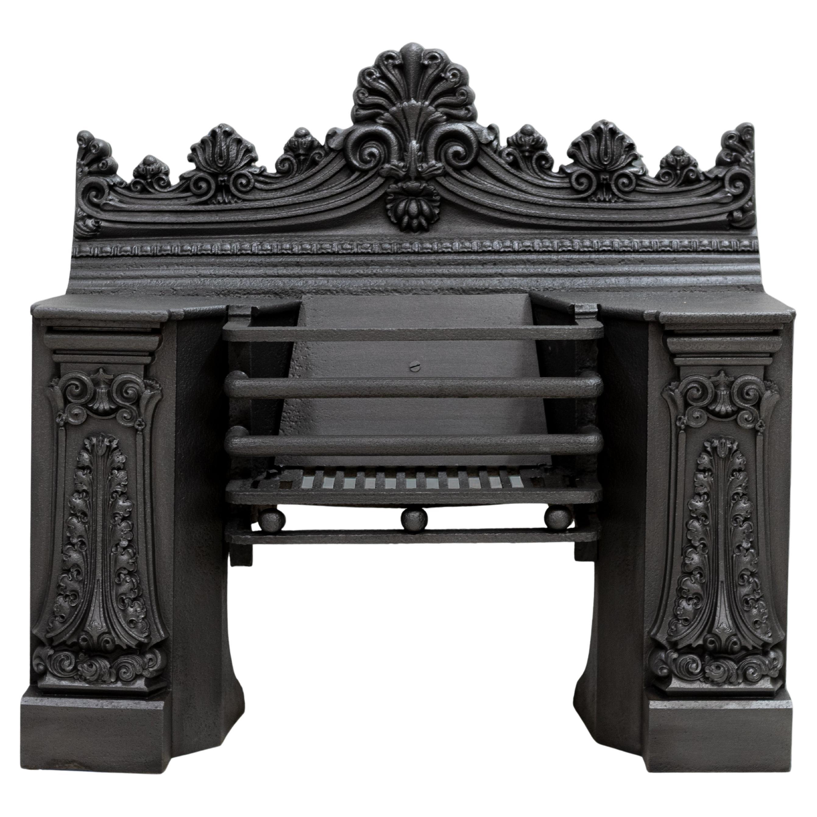 Antique Georgian Cast Iron Hob Grate For Sale