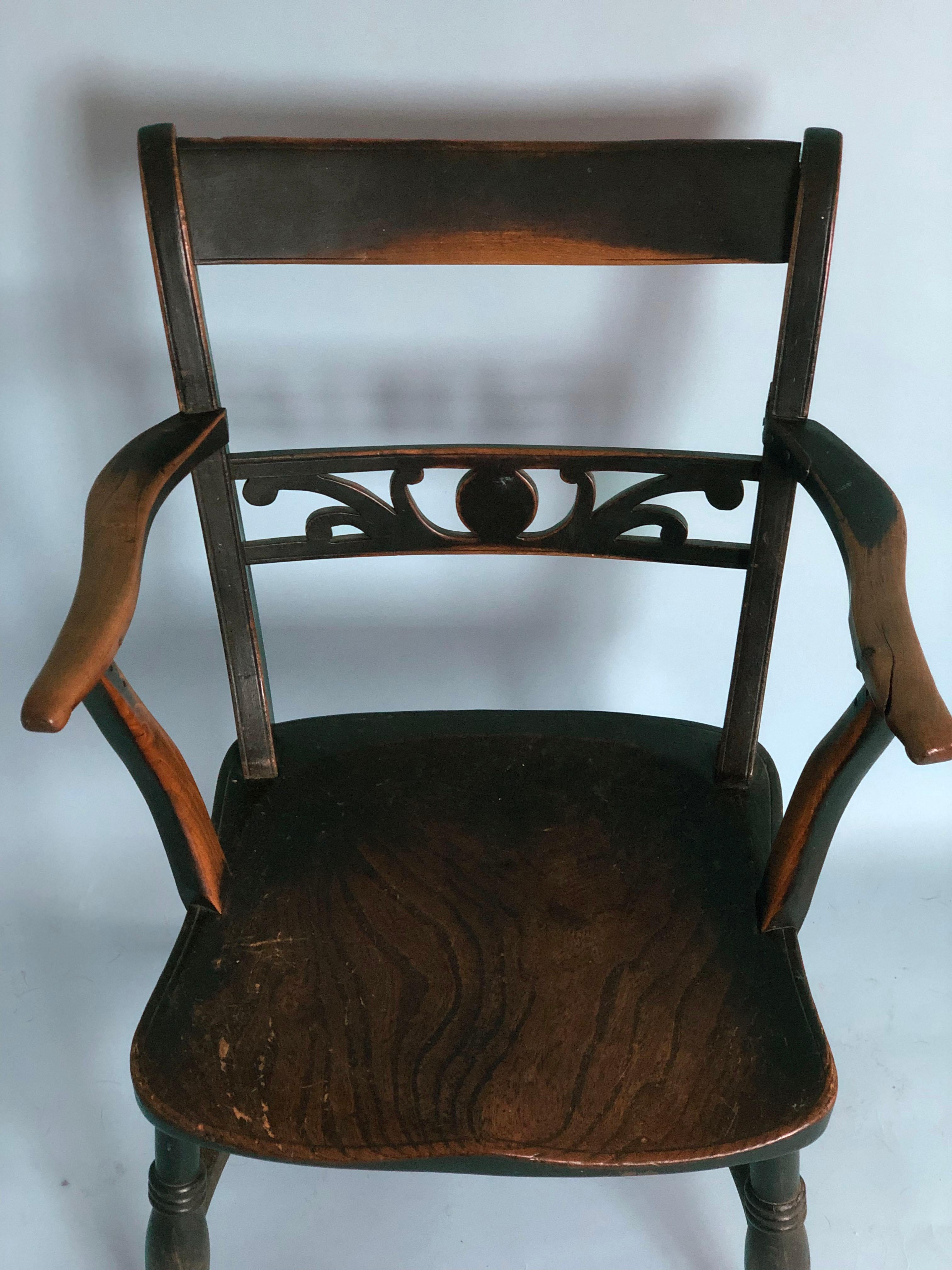 Elm Antique Georgian Chair United Kingdom 19th Century