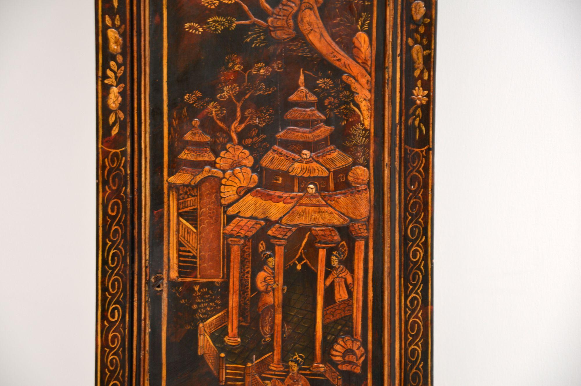Antique Georgian Chinoiserie Grandfather Clock 3