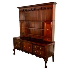 Antique commode galloise Chippendale en acajou sculpté et incrusté 1790