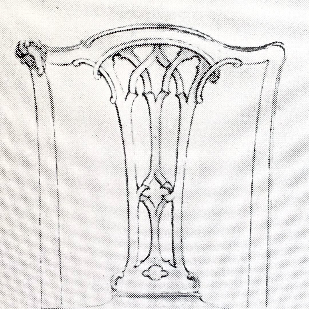 Gothic Antique Georgian Chippendale Chair, circa 1765