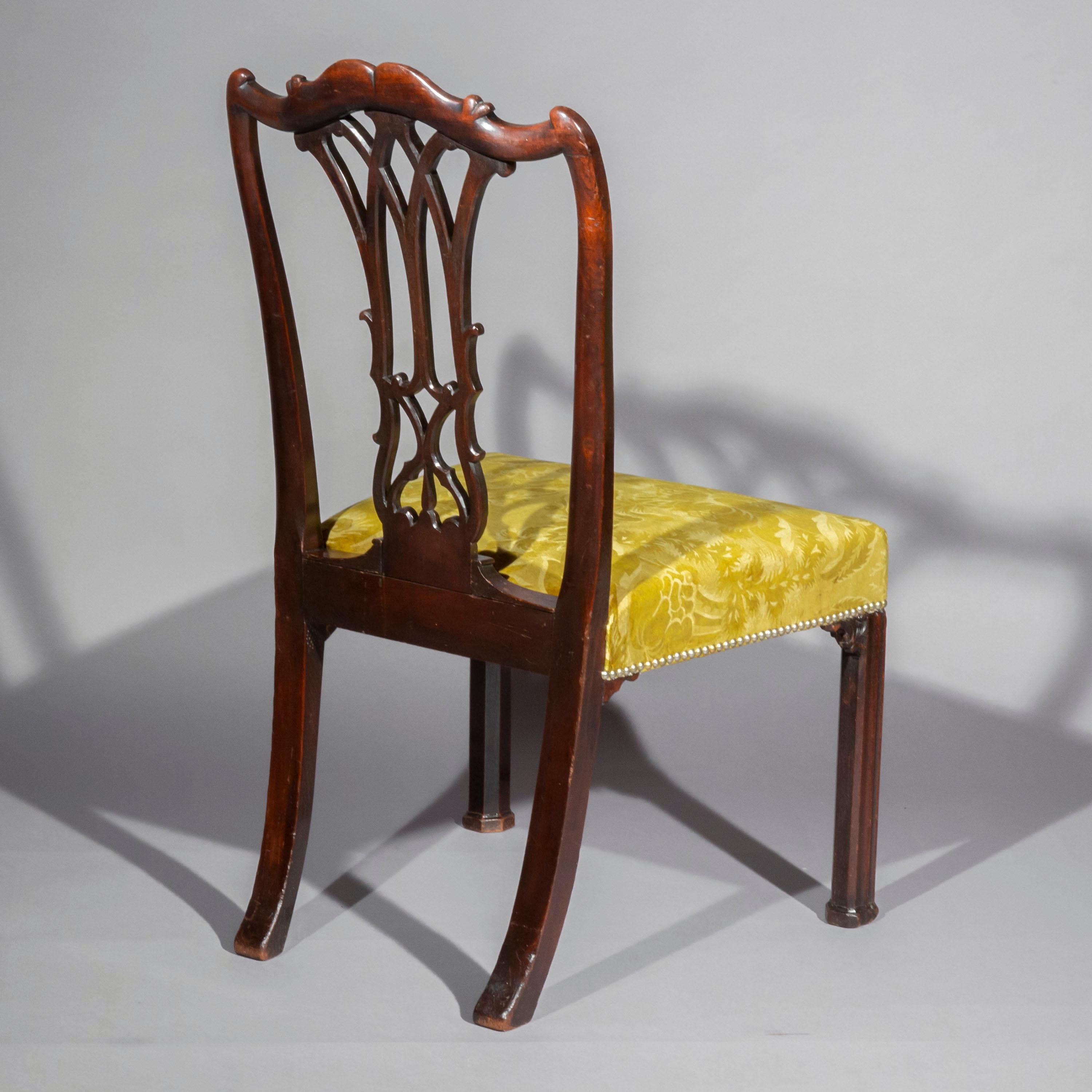 English Antique Georgian Chippendale Chair, circa 1765